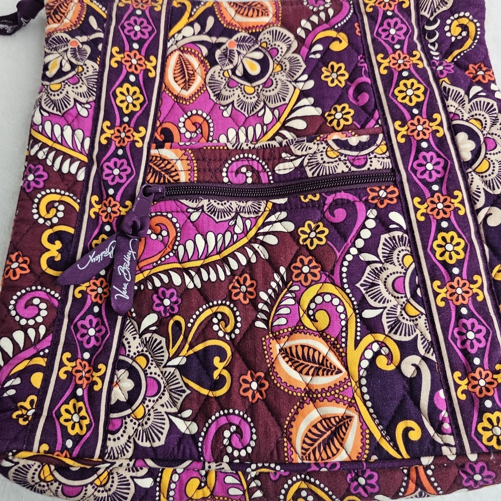 Vera Bradley retired Safari sunset triple zip hipster, Crossbody EUC - Picture 4 of 12